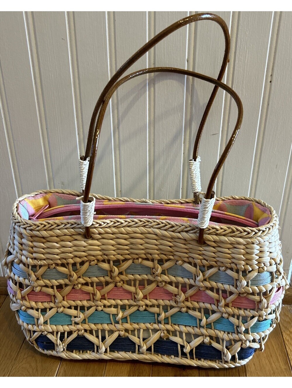 Straw Studios Women’s Handbag Pink Blue